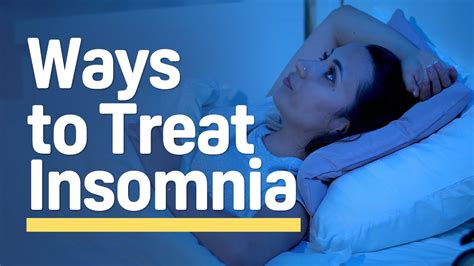 What Is The Best Way To Treat Insomnia? - YouTube