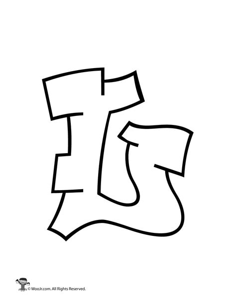 Graffiti Capital Letter L | Woo! Jr. Kids Activities : Children's ...