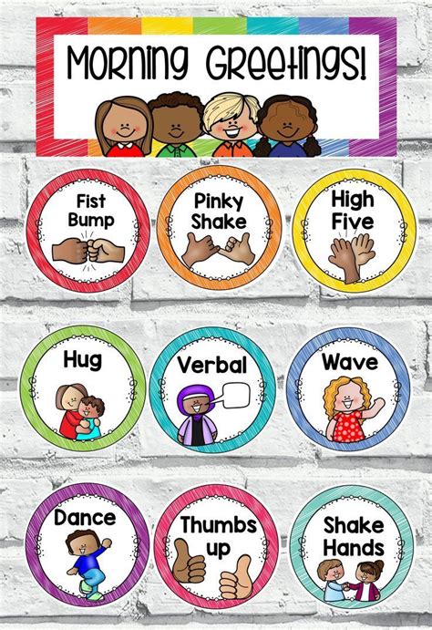 Morning Greetings Choice Cards & Signs #powerpoint Use these class greeting choice cards as a ...