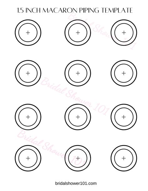 Free Printable Macaron Template And Piping Outline (PDF) | Bridal ...