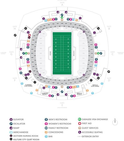 Caesars Superdome Seating Chart 2024 | New Orlean Saints Stadium ...