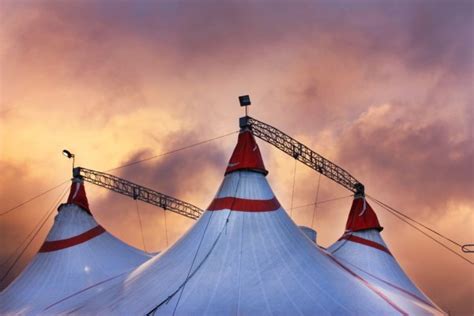 Circus tent in a dramatic sunset sky colorful — Stock Photo © lunamarina #13830312