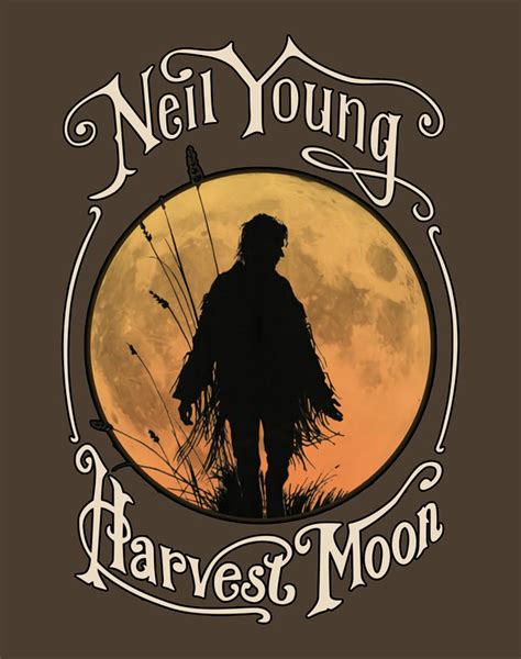 Neil Young Harvest Moon Tshirt Logo Cheap Tee Logo Cotton Printed Cools ...