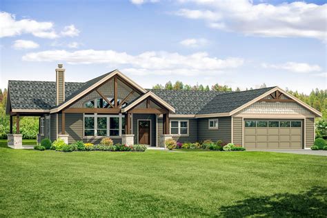 Plan 72932DA: Craftsman Ranch Home Plan with Vaulted Covered Patio ...