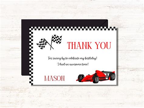 Birthday Thank You, Birthday Cards, Thank You Template, Wedding Thank You Cards, Racing ...