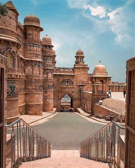 Gwalior Fort is a hill fort near Gwalior, Madhya Pradesh, central India ...