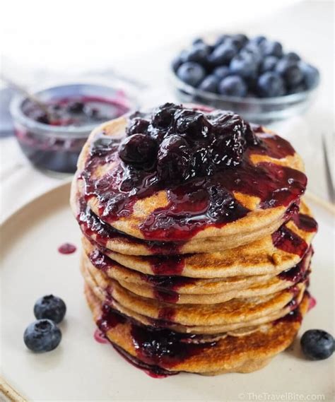 Barley Pancakes with Blueberry Sauce – The Travel Bite