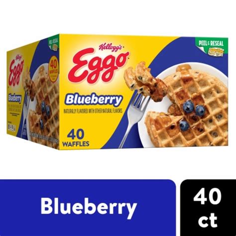 Kellogg's® Eggo® Blueberry Frozen Waffles, 40 ct / 1.23 oz - Smith’s ...