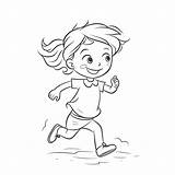 Running Coloring Pages For Kids sketch template