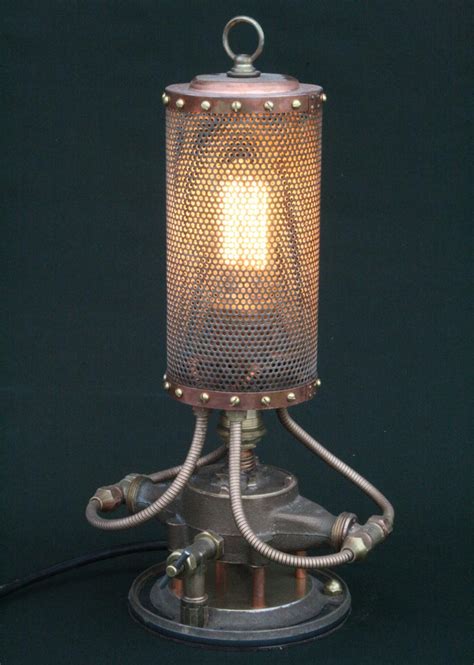 Steampunk Styled Found Art Lamps by Cory Barkman | Gadgetsin