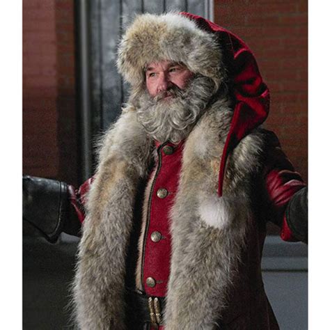 The Christmas Chronicles Santa Claus Cosplay Costume Red Shearling Coat Outfit Deluxe Version ...