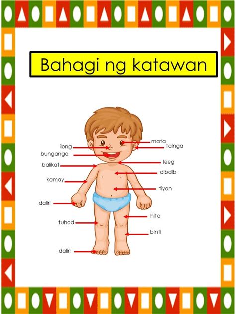 Week 6: Bahagi ng katawan - Teacher Mae Kinder Materials