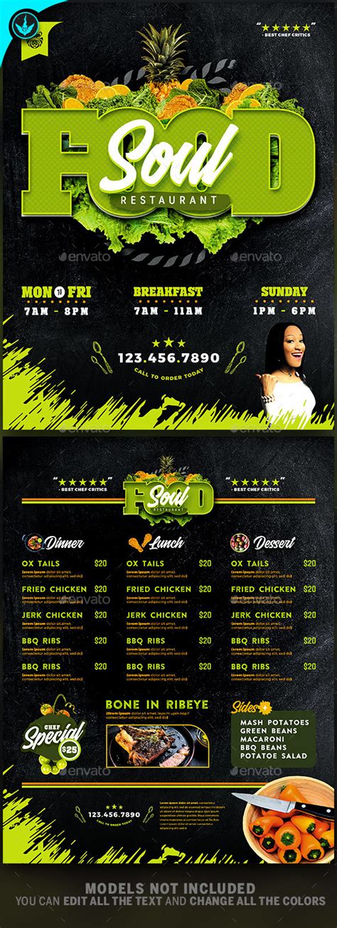 Soul Food Dinner Sale Flyer Template : Food Sale Flyer Template Lesal ...