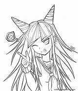 Ibuki Mioda Coloring Page  Free Printable Pages sketch template