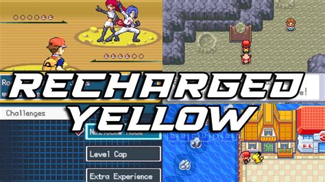 Pokemon Recharged Yellow - GBA Hack ROM, Plenty of QoL, built-in modes, Jessie and James - YouTube