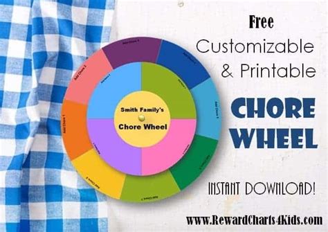 Free DIY Chore Wheel | Customize Online then Print at Home