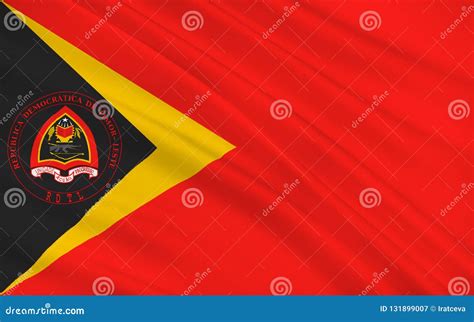 Flag of East Timor stock illustration. Illustration of banner - 131899007