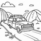 Road Trip Adventure Coloring Page  Pagescom sketch template