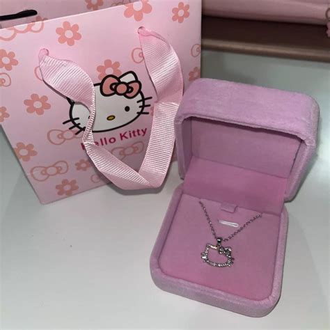 HELLO KITTY necklace • 45CM • 925 sterling silver... - Depop