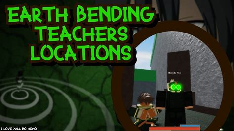 EarthBending Teacher Locations And Moves They Give | Benders Will | Roblox Avatar Game - YouTube