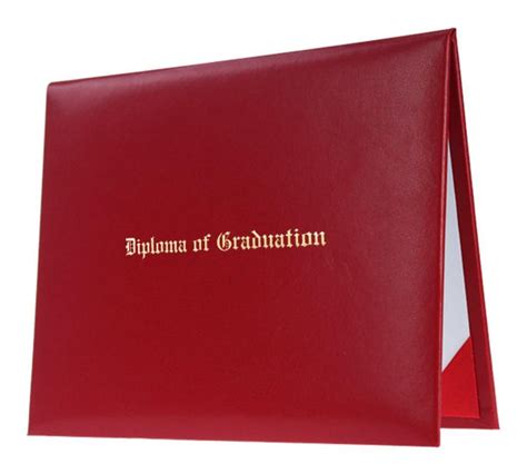 Red Imprinted Diploma Cover - High School & College Diploma Covers ...