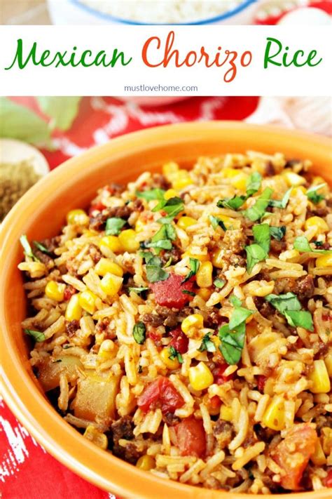 Mexican Chorizo Rice – Must Love Home