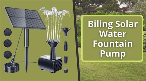 Biling Solar Water Fountain Pump - YouTube