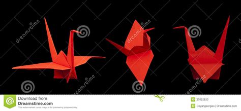 Red crane bird origami stock photo. Image of fauna, beautiful - 27622820