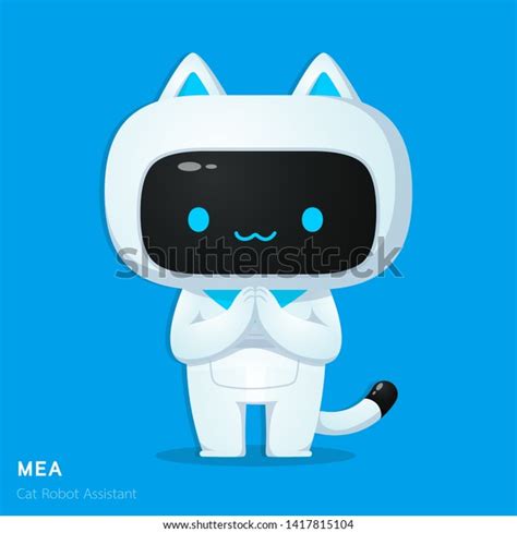 Cute Cat Ai Robot Assistance Character Stock Vector (Royalty Free) 1417815104 | Shutterstock