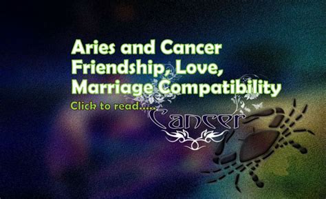 Aries and Cancer Compatibility for Love & Marriage - lifeinvedas.com