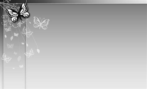 Grey Butterfly Flower PPT Background - PPT Backgrounds Templates