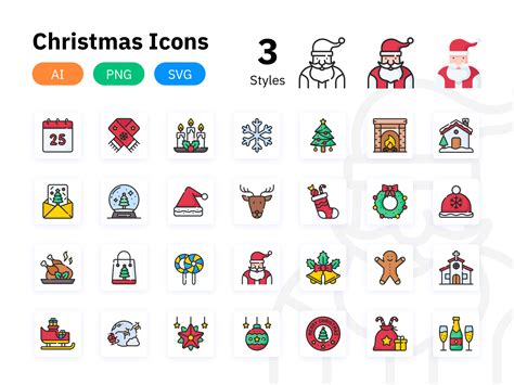 Free Christmas icons Vector – Free Design Resources