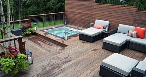 25 Best Backyard Hot Tub Deck Design Ideas for Relaxing ~ GODIYGO.COM in 2021 | Hot tub backyard ...