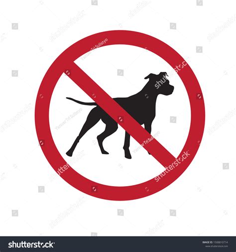 No Dog Sign Vector Illustration Stock Vector (Royalty Free) 1508810714 | Shutterstock