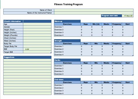 141 Free Excel Templates and Spreadsheets | MyExcelOnline | Workout plan template, Personalized ...