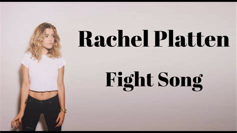 Rachel Platten - Fight Song Lyrics - YouTube