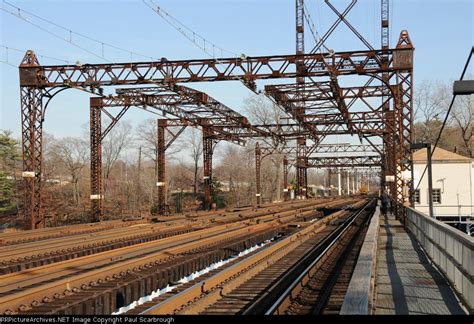 Rigid overhead catenary on the Saugatuck River Bridge.