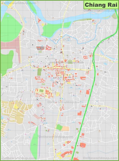 Large detailed map of Chiang Rai - Ontheworldmap.com