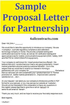 Sample Proposal Letter for Partnership doc word | Sample proposal letter, Proposal letter ...
