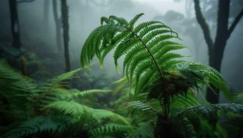 Green fern frond in tranquil rainforest wilderness generated by AI 24576124 Stock Photo at Vecteezy