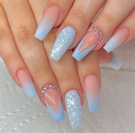 Pin by Ivana on nails ideas | Blue glitter nails, Blue coffin nails, Coffin nails designs