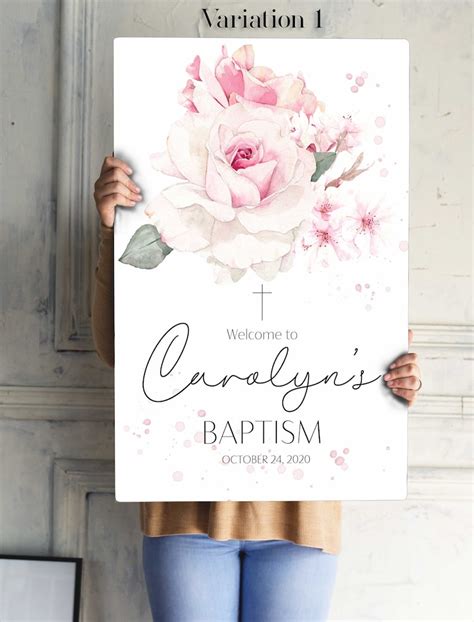 Baptism Welcome Sign Custom Baptism Sign Christening Welcome - Etsy