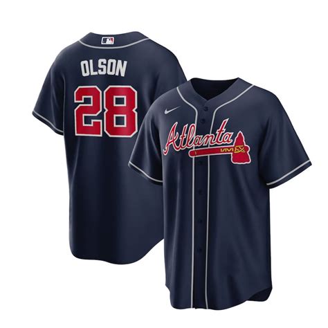 Atlanta Braves Matt Olson Navy Alternate Replica Player Jersey