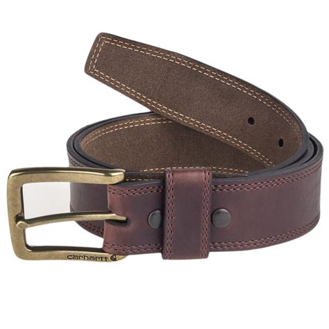 Carhartt Belts: Men's A0005503201 Brown Hamilton Leather Belt