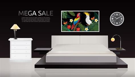 Premium Vector | A poster for a bedroom furniture sale banner template