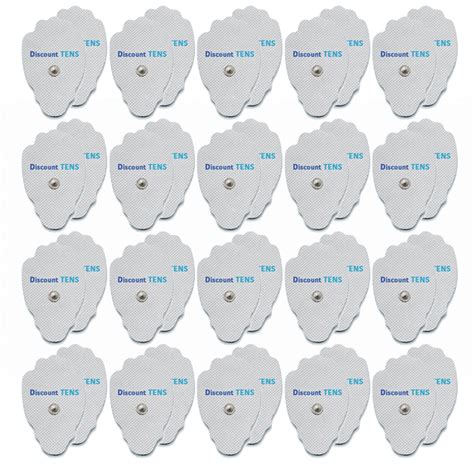 TENS Electrodes - Large Replacement Electrode Pads for TENS Units - 20 Pairs of Snap TENS Unit ...