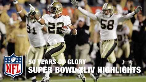 Saints vs. Colts | Super Bowl XLIV Highlights | 50 Years Of Glory | NFL - YouTube