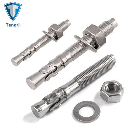 SS304 SS316 Stainless Steel High Strength ASTM DIN Standard Expansion Wedge Anchor Bolt ...