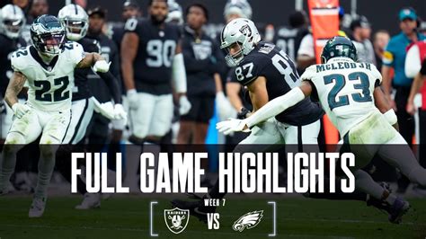 Full game highlights - Raiders vs. Eagles - Week 7