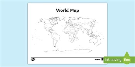 FREE Printable World Map for Kids | Geography Resources
